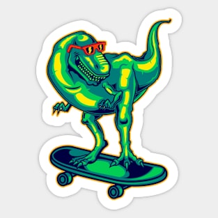 Neon - DIno - Raptor Skate - pos Sticker